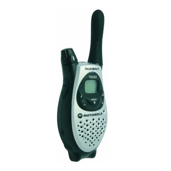 Motorola Talkabout T5022 Manual