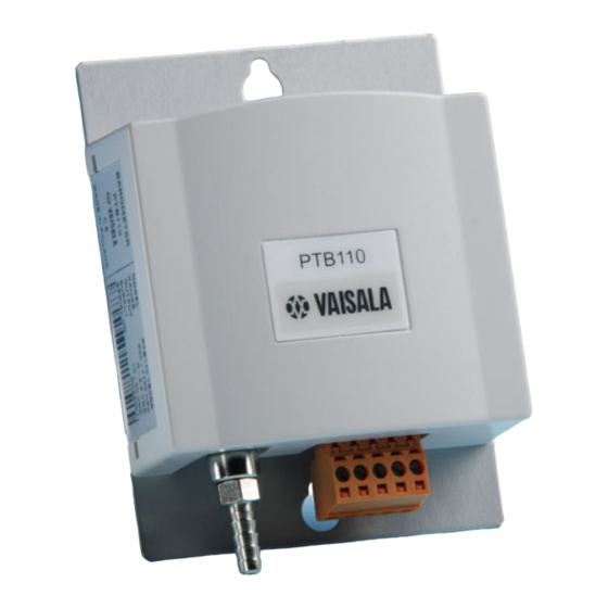 Vaisala BAROCAP PTB110 Series User Manual