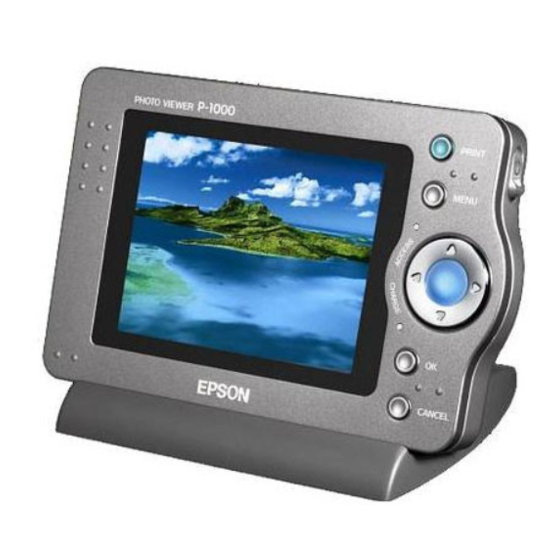 Epson Photo Viewer P-1000 Specification Sheet