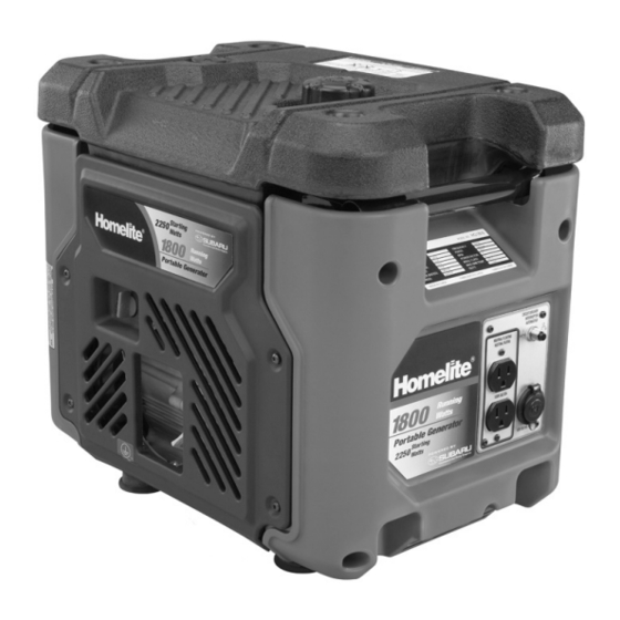 Homelite HG1800 Quick Start Manual