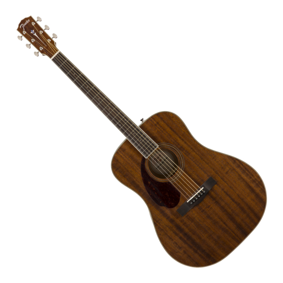 Fender Paramount Series Owner's Manual