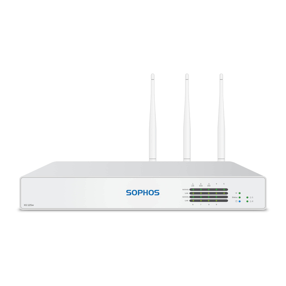 Sophos XG 105w Quick Start Manual