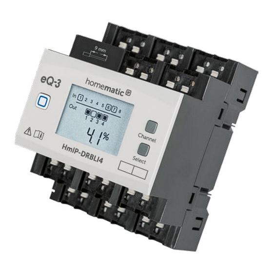Homematic IP HmIP-DRBLI4 Installation And Operating Manual