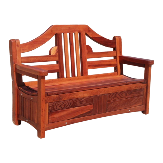 Forever Redwood ALAN'S REDWOOD STORAGE BENCH Assembly Instructions Manual