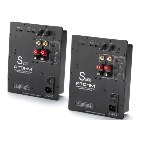 Atohm S250-X Owner's Manual