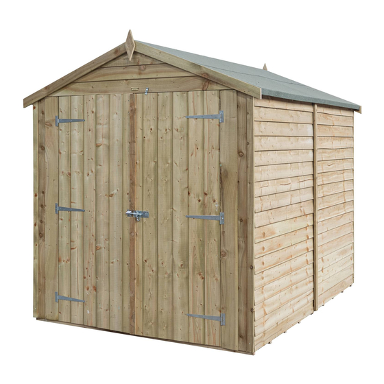 Rowlinson Garden Products 8x6 Overlap Double Door Shed Assembly Instructions Manual