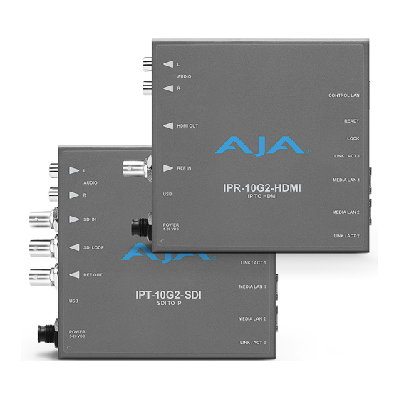 AJA IPR-10G2-HDMI Manuals
