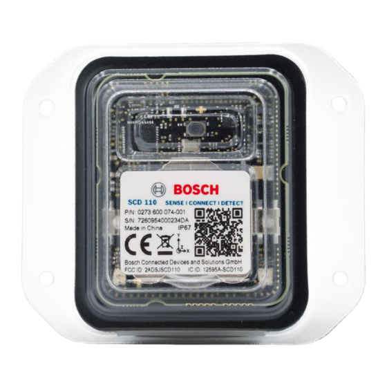 Bosch SCD110 Quick Start Manual