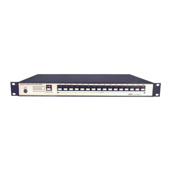 Link electronics AVS-816/HDA Specification Sheet