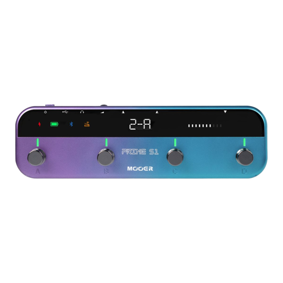 Mooer PRIME STOMP S1 Owner's Manual