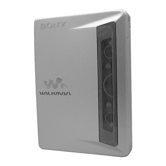 Sony WM-EX2000 Service Manual