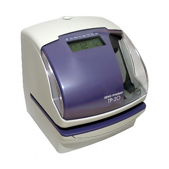 Seiko TP-20 User Manual