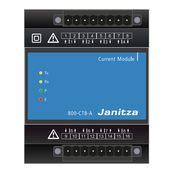 janitza 800 Series User Manual And Technical Data