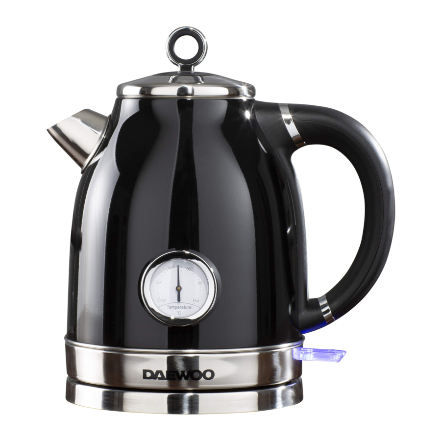 Daewoo SDA1775 - 1.7L Kingsbury Stainless Steel Kettle Manual