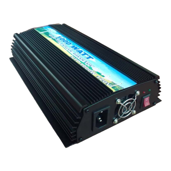 SolarTorrent 1000W Grid Tie Power Inverter User Manual