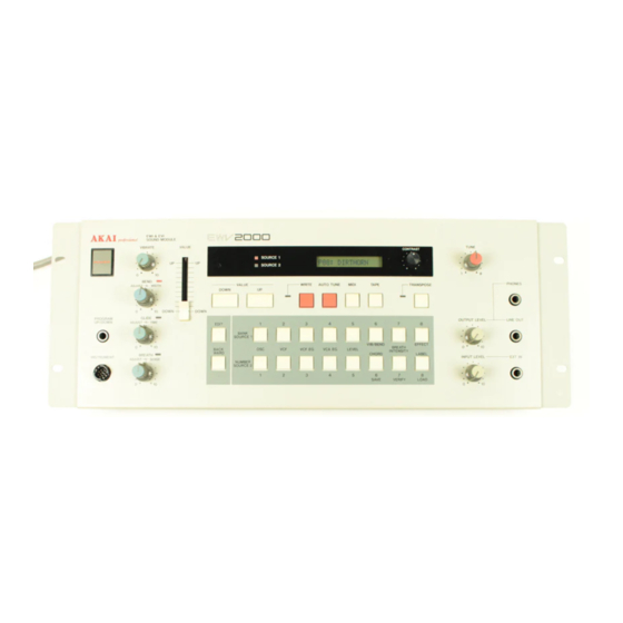 Akai EWV2000 Operator's Manual