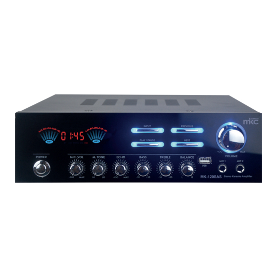 User Manuals: Melchioni mkc MK-120SAS Stereo Amplifier