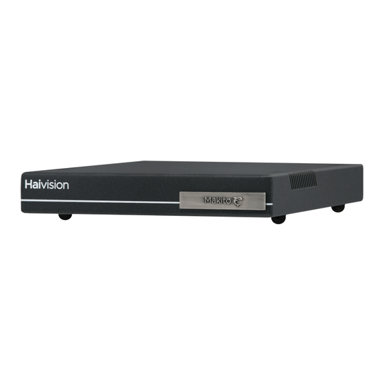 Haivision Makito X Encoder Quick Start Manual