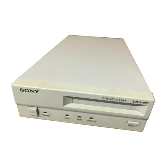 Sony SDT-S9000 - DDS Tape Drive Manuals