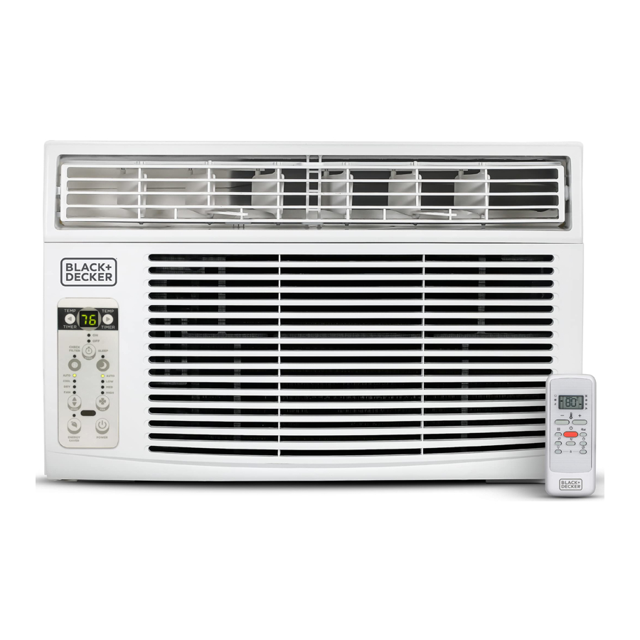 Black & Decker BD06WT6, BD08WT6, BD10WT6 - AIR CONDITIONER Manual