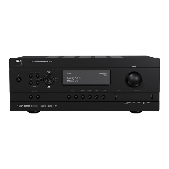 NAD T775 HD Owner's Manual