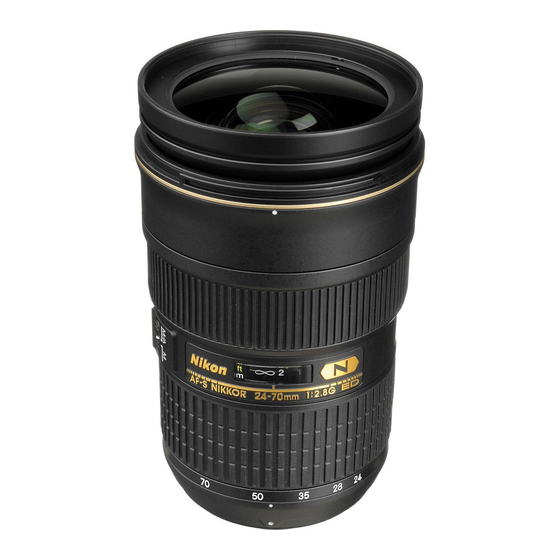 Nikon AF-S NIKKOR 24-70mm f/2.8 ED Instruction Manual