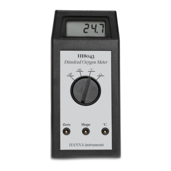 Hanna Instruments HI8043 Instruction Manual