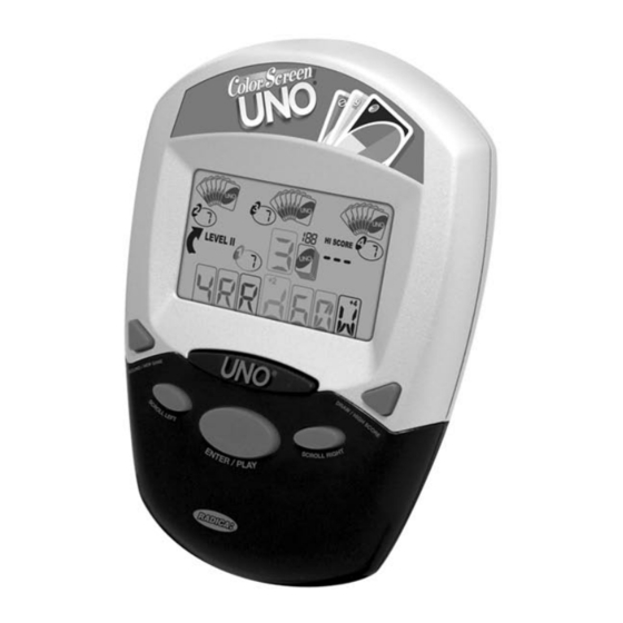 Radica Games Color Screen UNO N1870 Instruction Manual