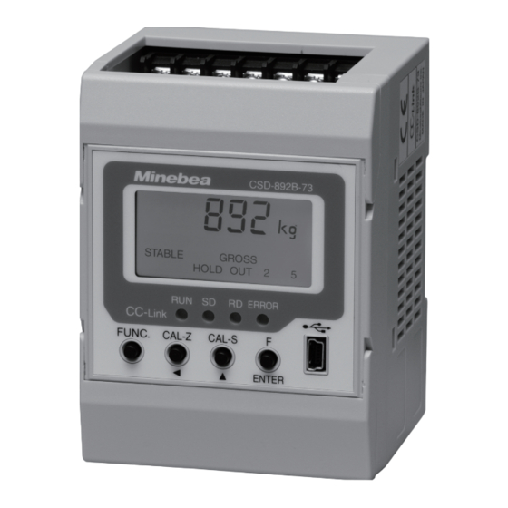 Minebea CSD-892B-73 Instruction Manual