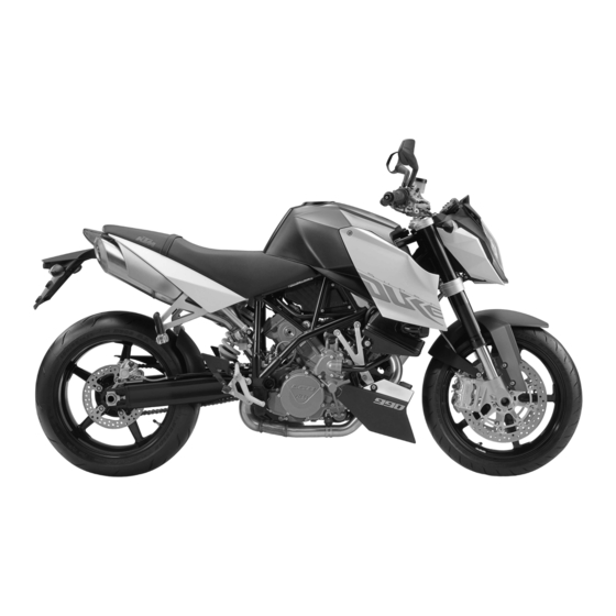 KTM 990 SUPER DUKE 2009 Owner's Manual