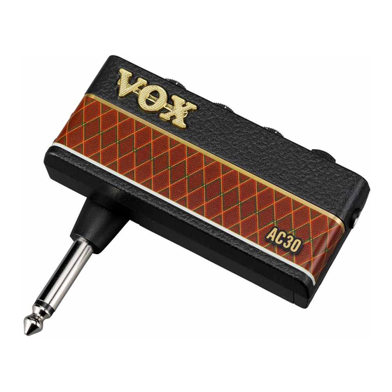Vox amPlug 3 AP3-AC Quick Start Manual