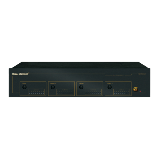 Key Digital KD-MSW8X4 Operating Instructions Manual
