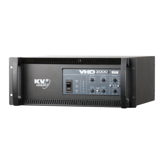 KV2 Audio VHD 2000 Operator's Manual