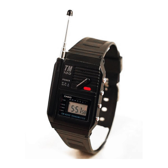 Casio TM-100 FM Transmitter Watch Manuals