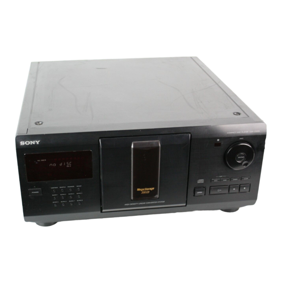 Sony CDP-CX225 - 200 Disc Cd Changer Manuals
