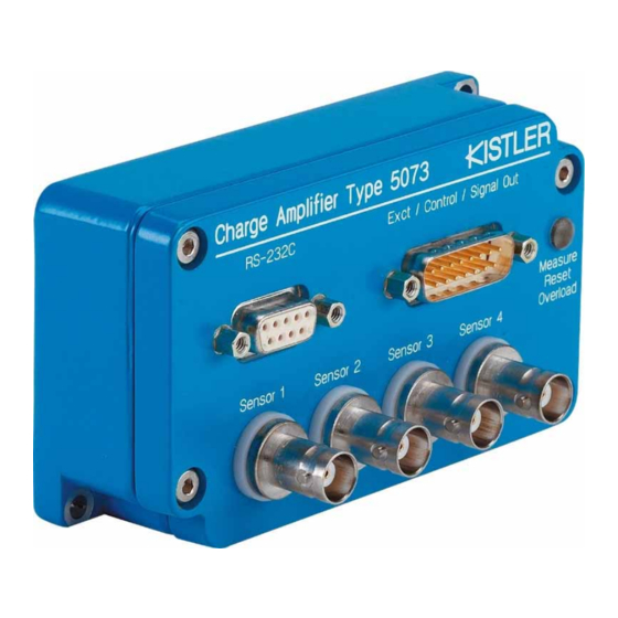 Kistler 5073A Series Instruction Manual