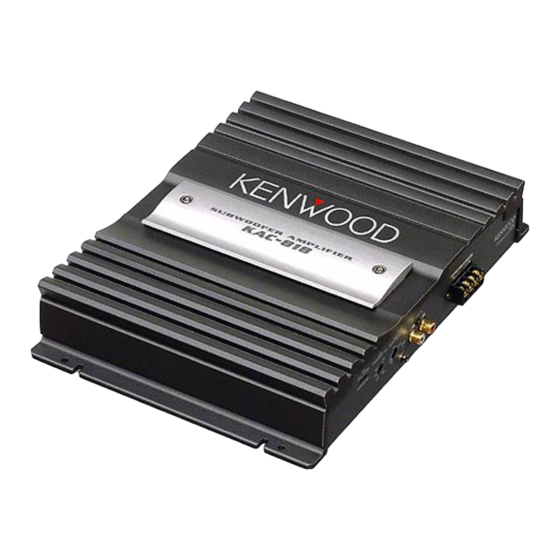 Kenwood KAC-818 Instruction Manual