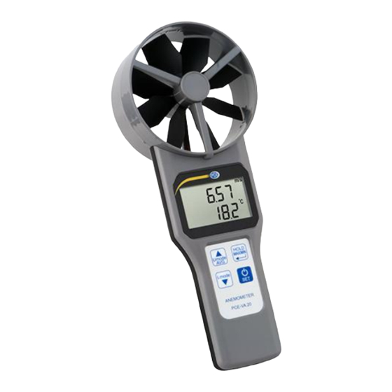 PCE Instruments PCE-VA 20 Manual