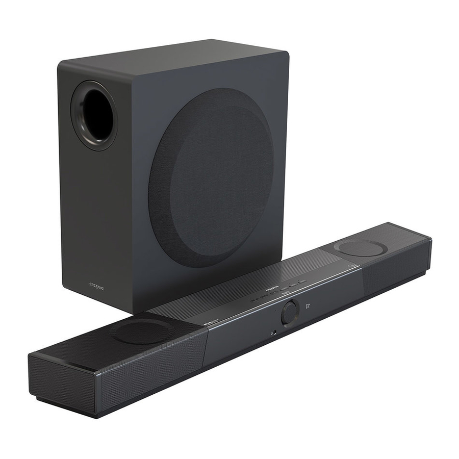 Creative SXFI CARRIER - Dolby Atmos Speaker System Soundbar Manual