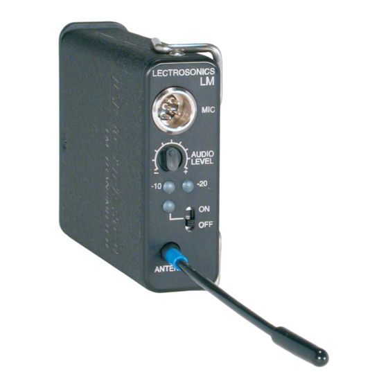 Lectrosonics LM Instruction Manual