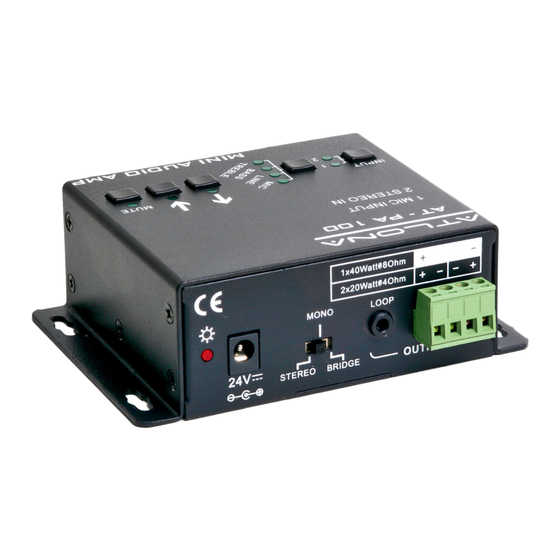 Atlona AT-PA100 User Manual
