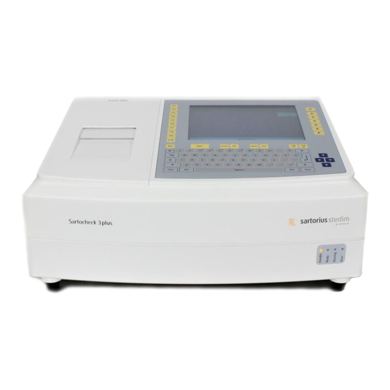 Sartorius Sartocheck 3 plus Operating Instructions Manual