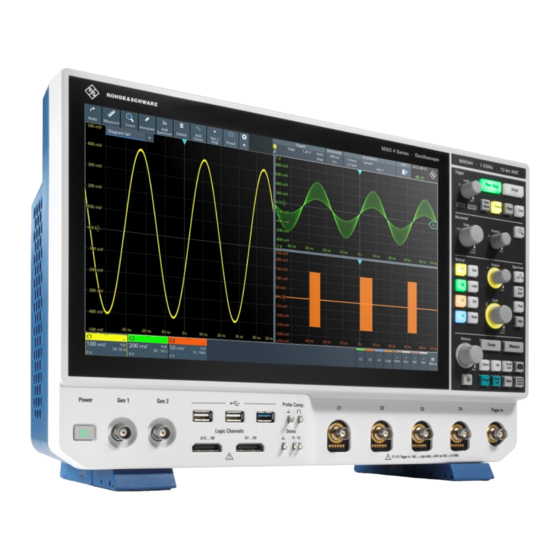 Rohde & Schwarz MXO 4 Series Getting Started