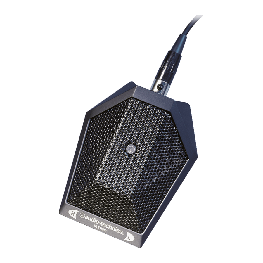 Audio Technica STEREO BOUNDARY MICROPHONE AT849 Manuals