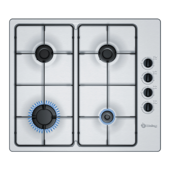 BALAY 3ETX494B Gas Hob Manuals