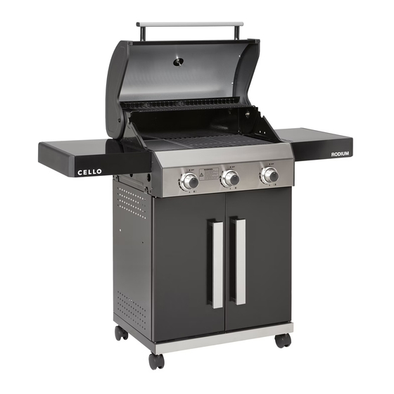 Cello RODIUM 3 BLACK Gas Grill Manuals