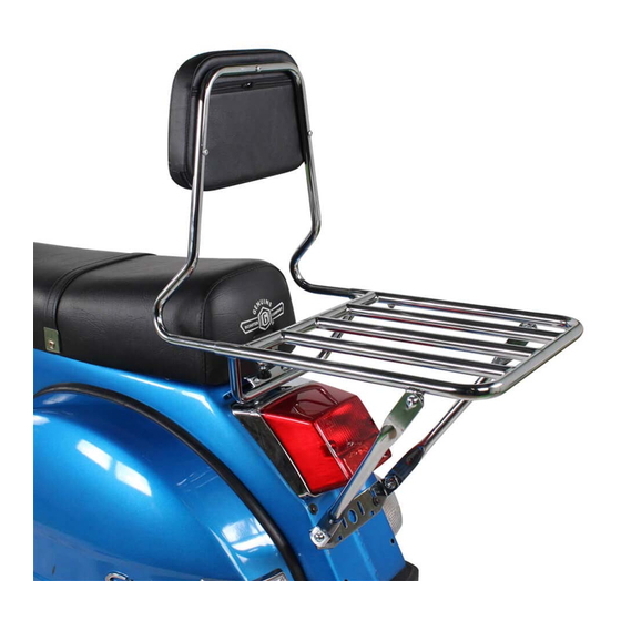 ScooterWorks Prima BBQ Rear Rack Instructions