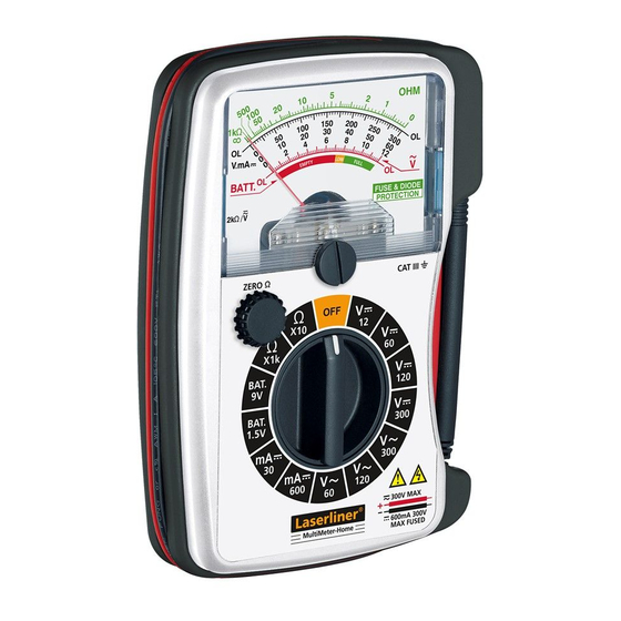 LaserLiner MultiMeter-Home Operating Instructions Manual