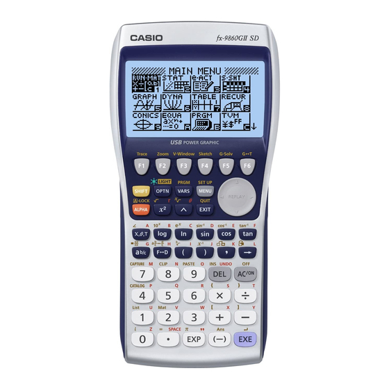 Casio fx-9860GII Manual