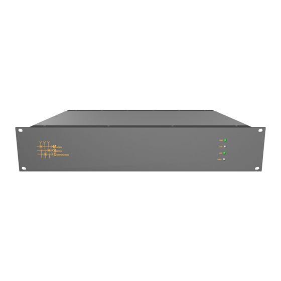 Matrix Switch Corporation MSC-V3248 Product Manual